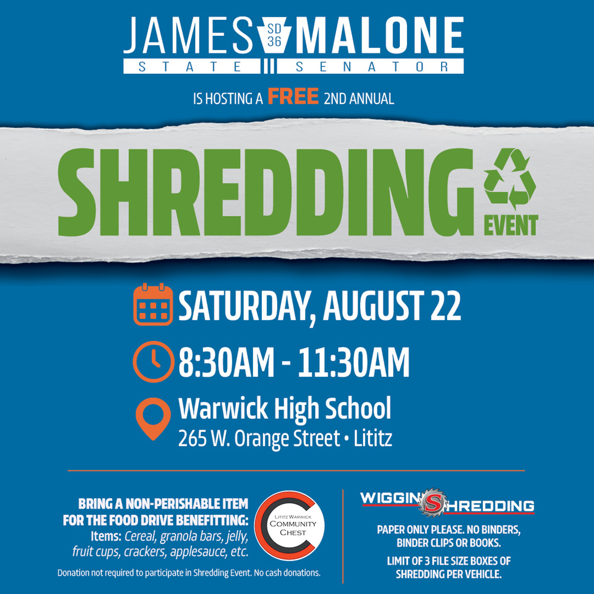 Shredding - August 22, 2026