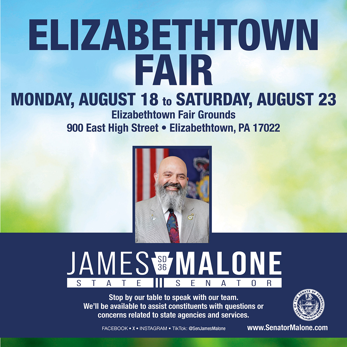 Tabling at the Elizabethtown Fair