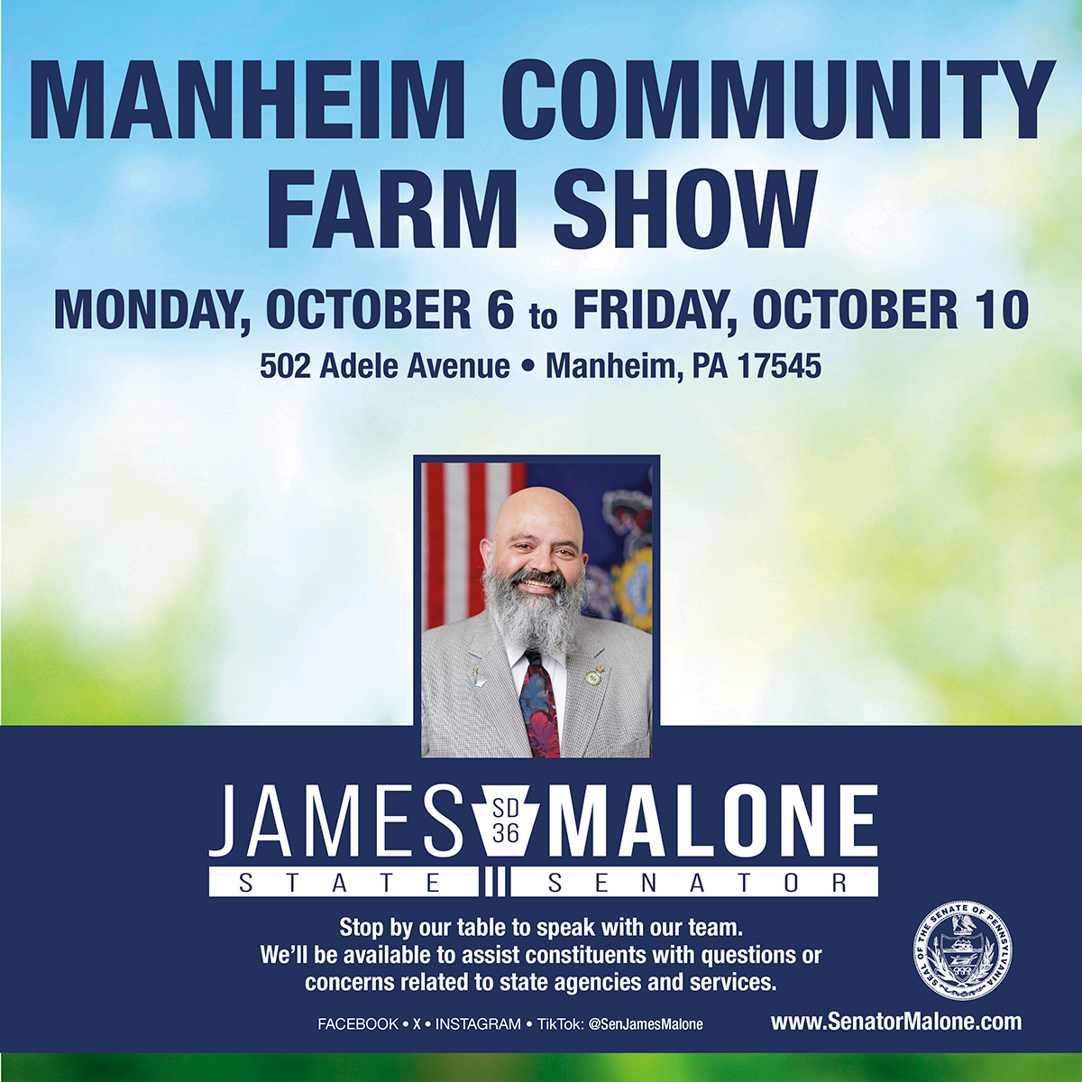Tabling at the Manheim Community Farm Show