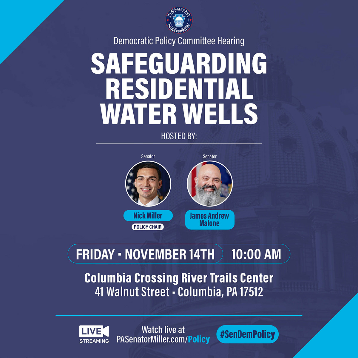Policy Hearing: Safeguarding Residential Water Wells - November 14, 2025