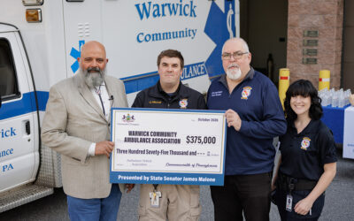 Senator Malone Announces $375,000 State Grant for Warwick Community Ambulance Association to Purchase New Vehicle